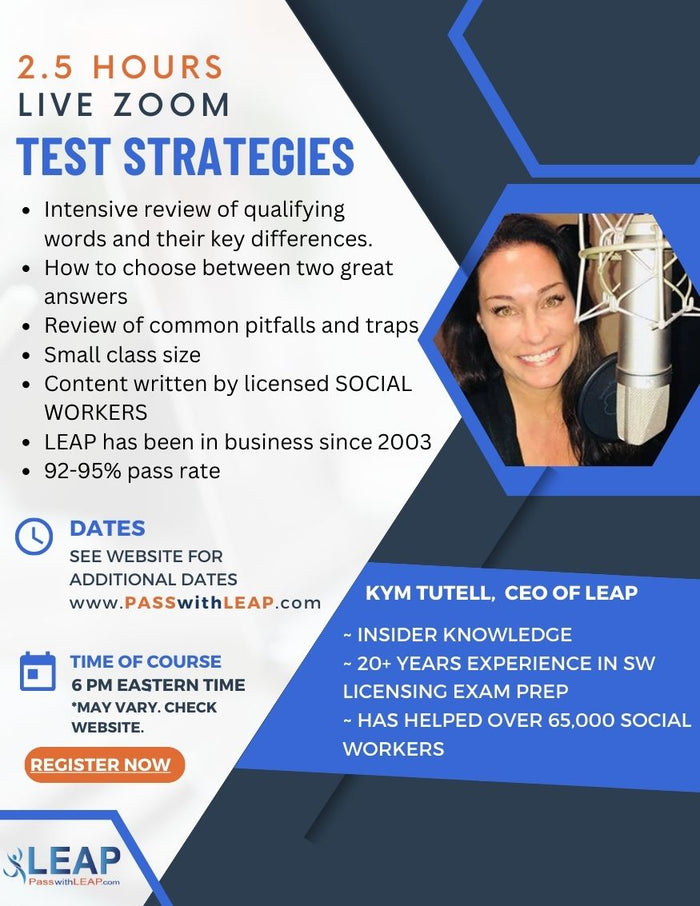 Test Strategy Class - Live, Interactive, Small Group 2.5 hours. All Exam Levels